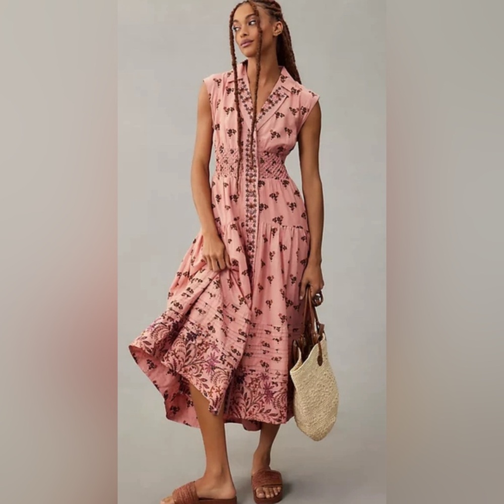 Anthropologie Button Down Drop Waist Size XXS